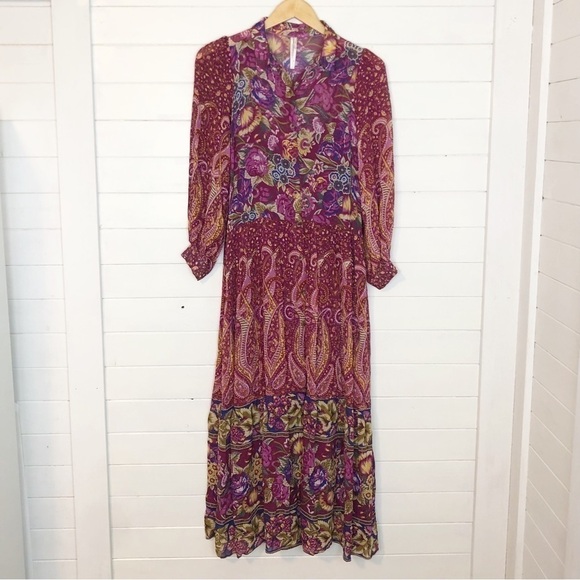 Anthropologie Nikole Maxi Shirtdress in Purple Motif - Picture 3 of 9